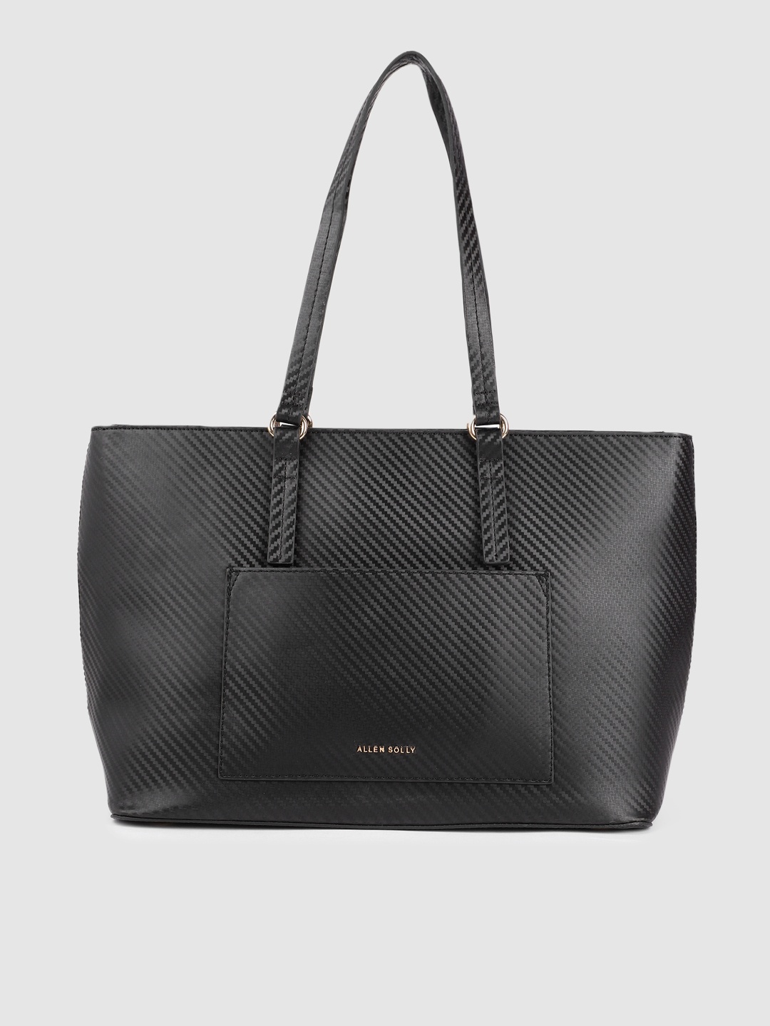 

Allen Solly Black Textured Oversized Structured Shoulder Bag