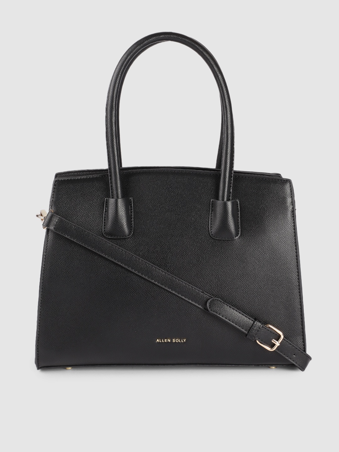 

Allen Solly Black PU Structured Handheld Bag