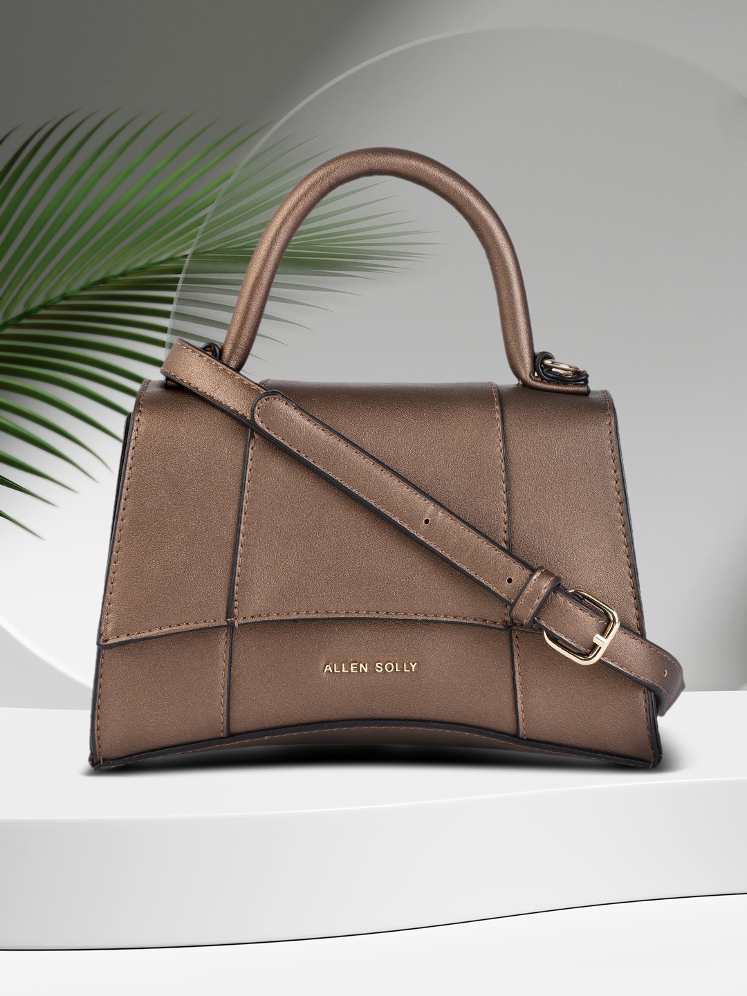 

Allen Solly Brown Solid Satchel