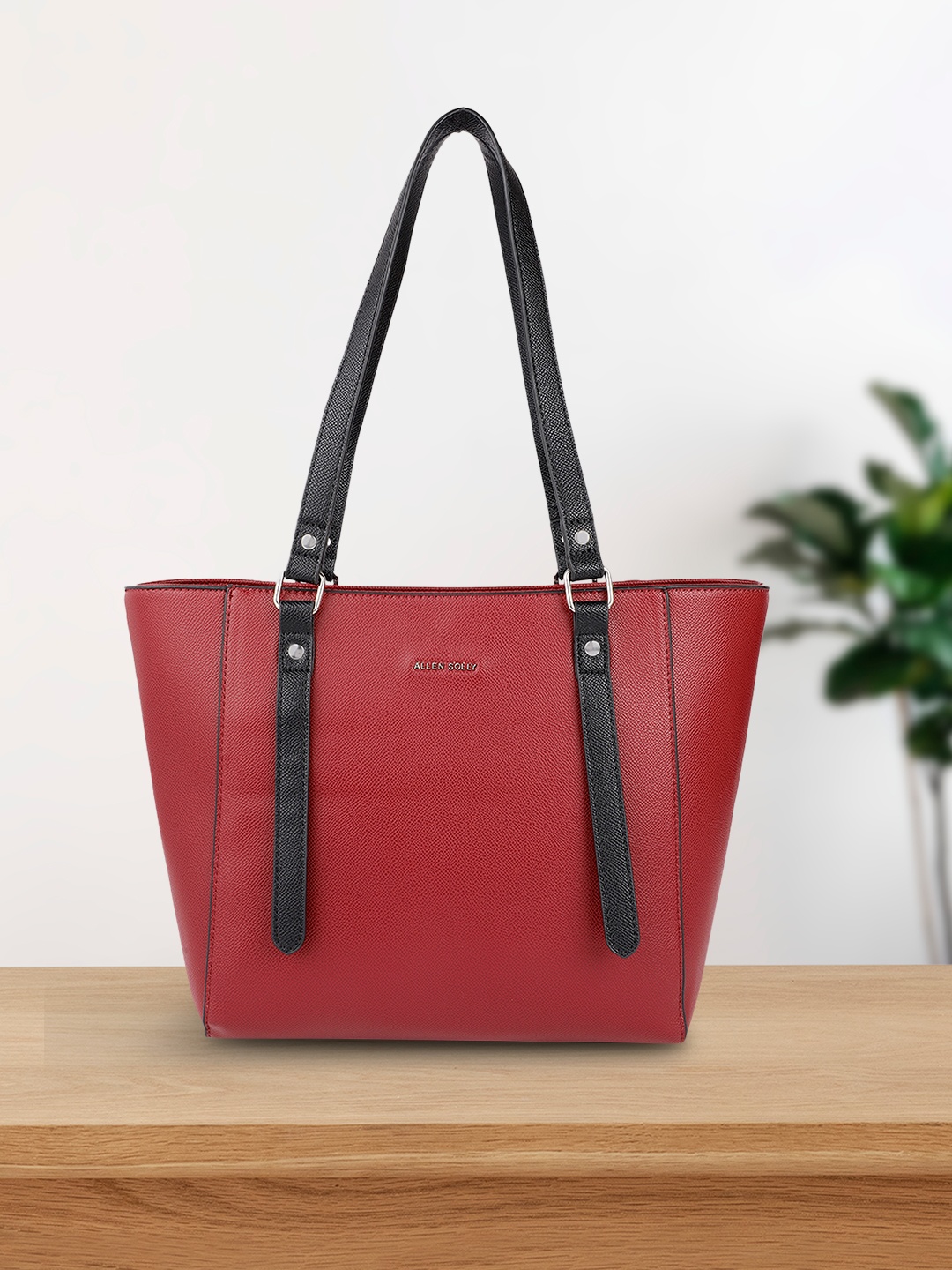 

Allen Solly Maroon PU Structured Shoulder Bag