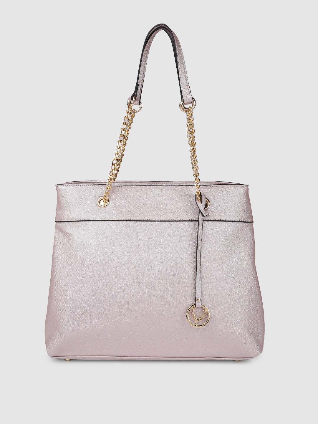 

Allen Solly Silver-Toned Textured Structured Shoulder Bag