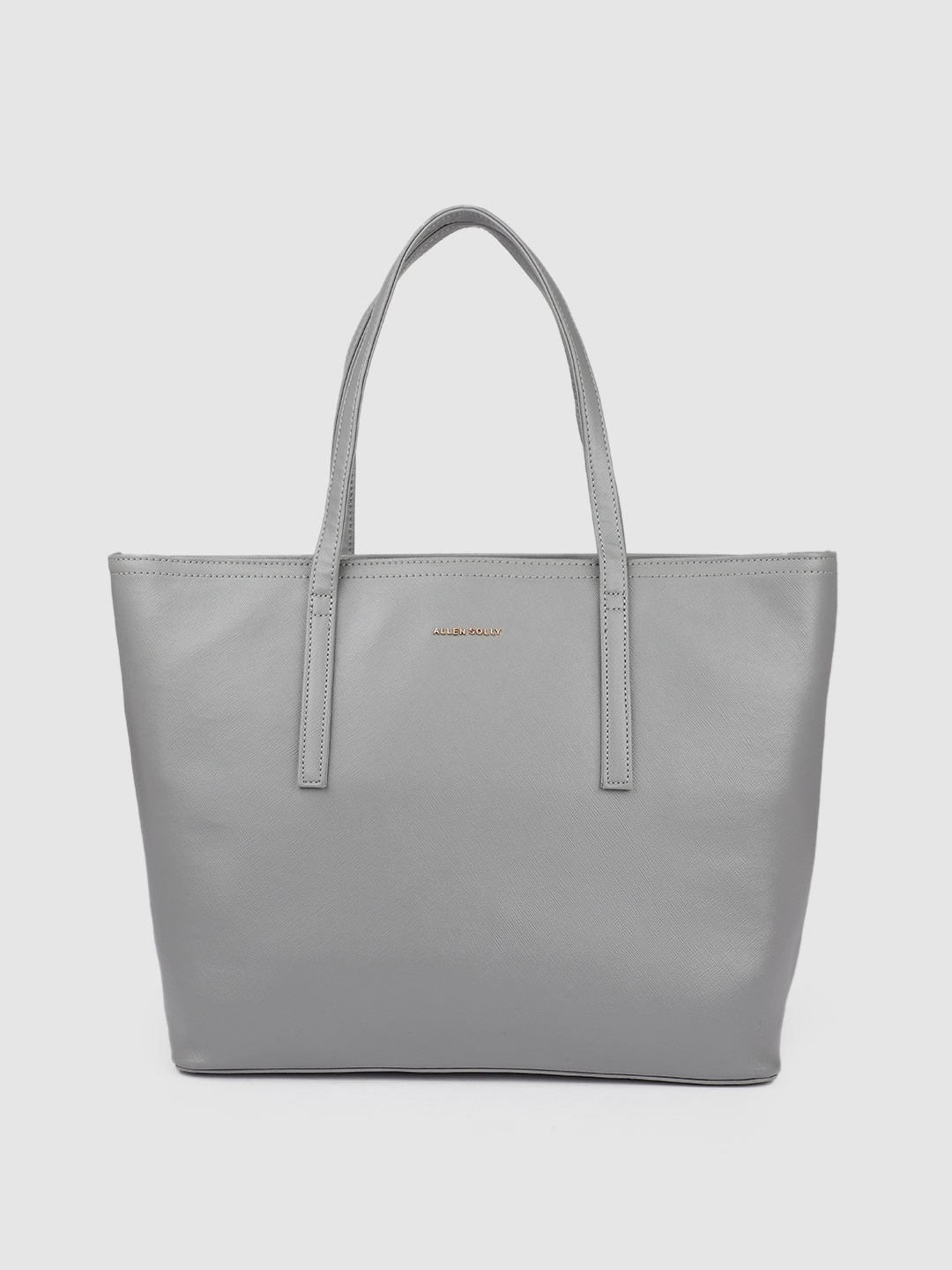

Allen Solly Grey Solid Structured Shoulder Bag