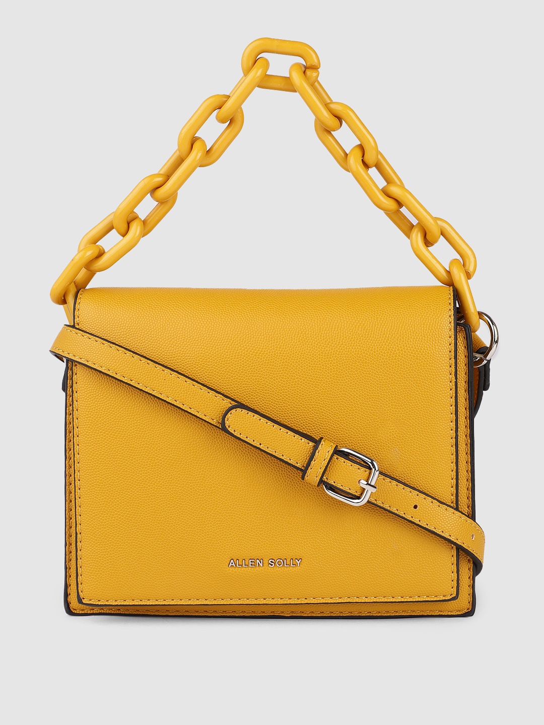 

Allen Solly Women Mustard PU Structured Sling Bag