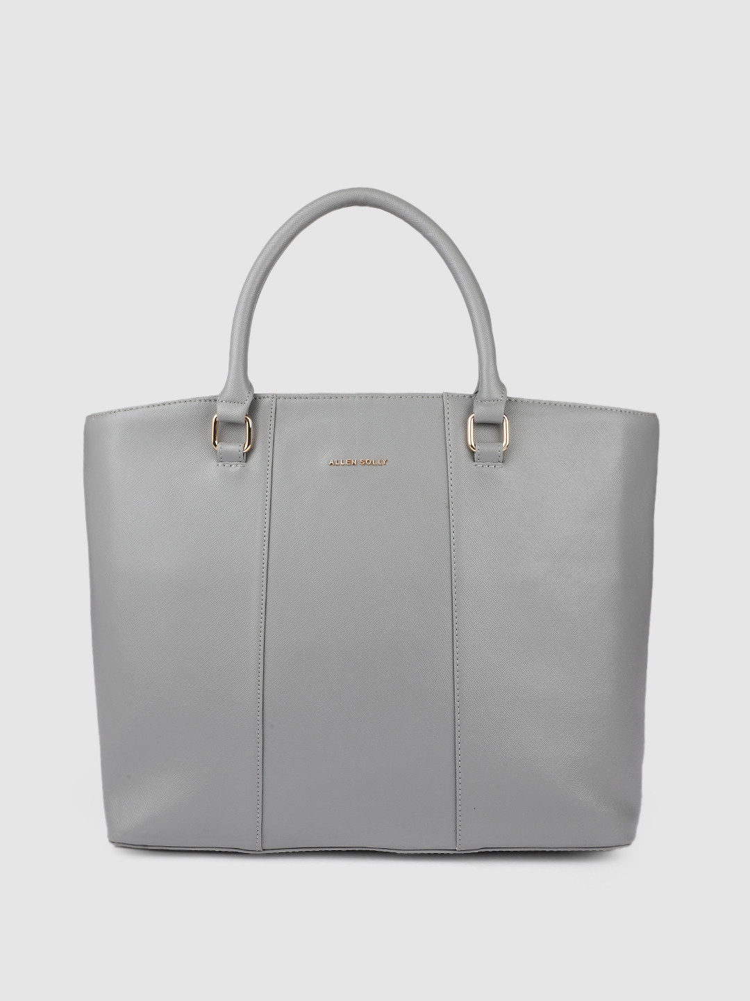 

Allen Solly Grey Textured Oversized Structured Handheld Bag