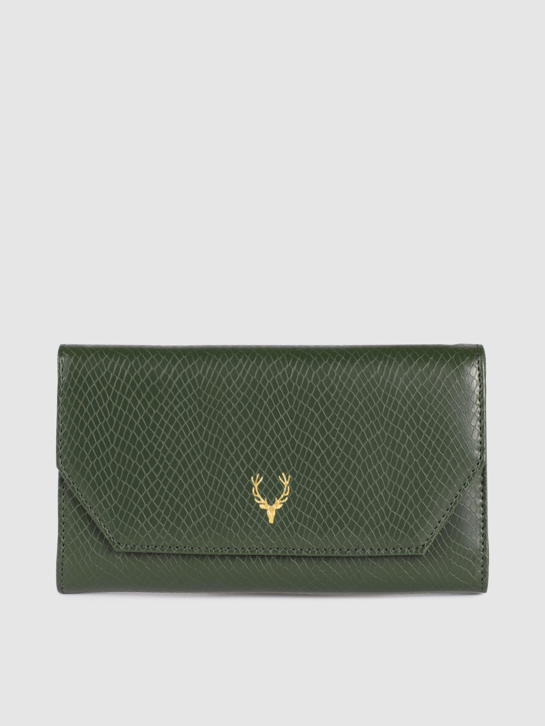 

Allen Solly Women Green Textured Three Fold Wallet