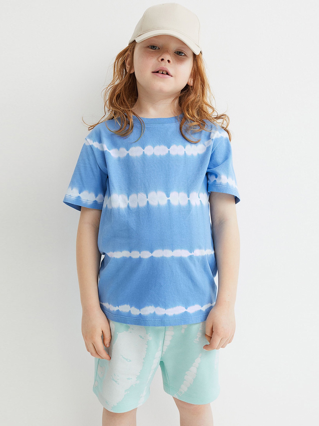 

H&M Boys Turquoise Blue & White Relaxed Fit Shorts