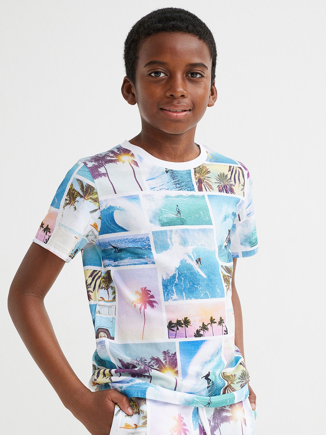 

H&M Blue Printed T-shirt
