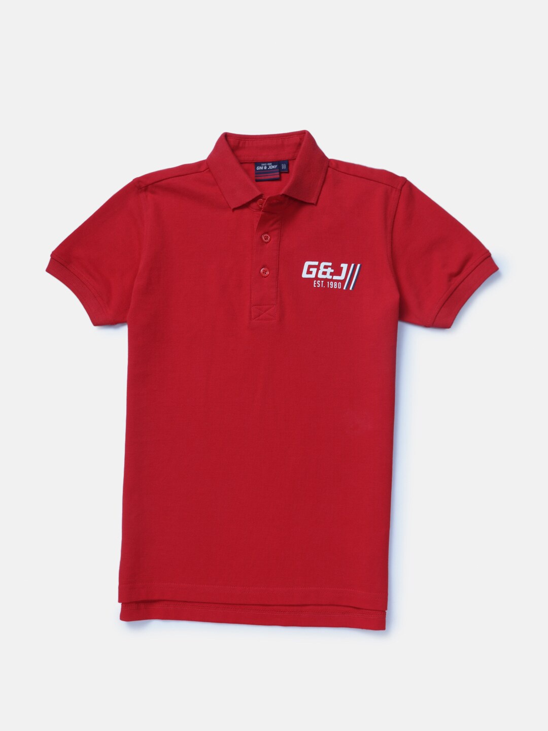 

Gini and Jony Boys Red Polo Collar T-shirt