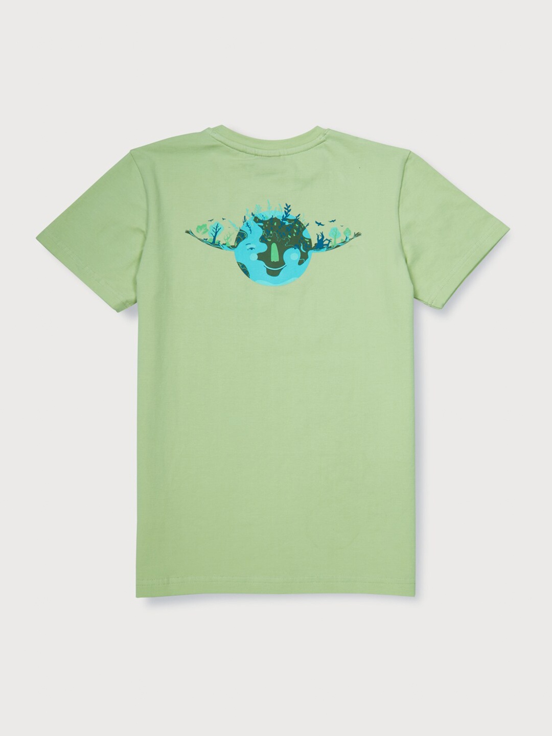 

Gini and Jony Boys Green Printed T-shirt