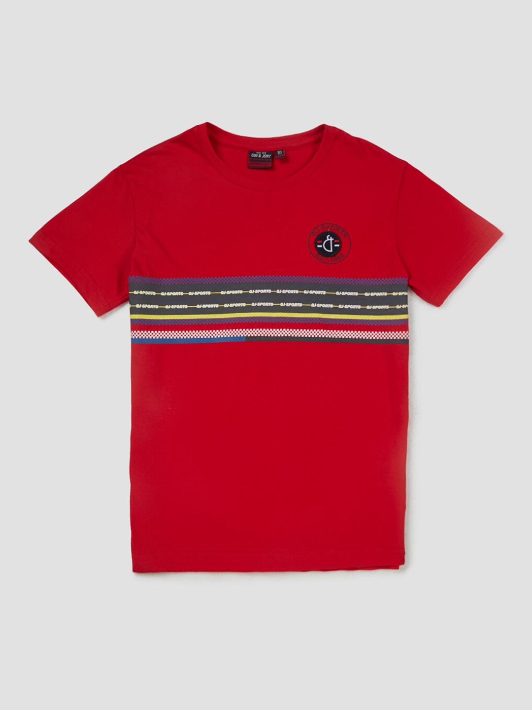

Gini and Jony Boys Red Printed T-shirt