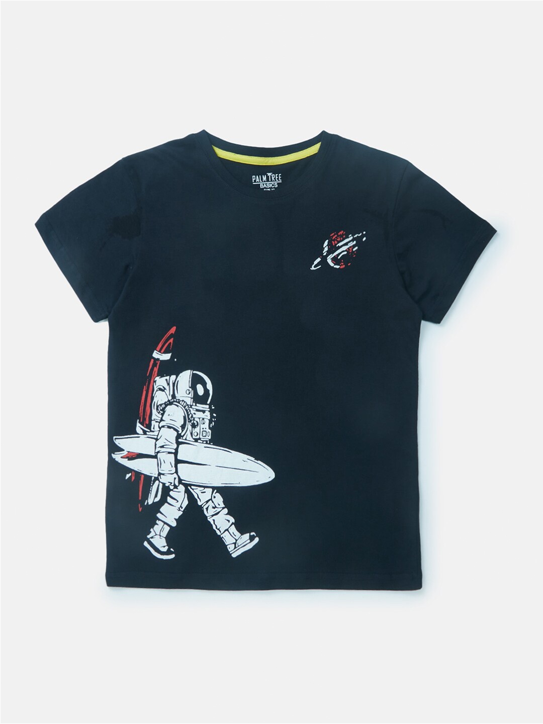 Palm Tree Boys Blue Printed T-shirt