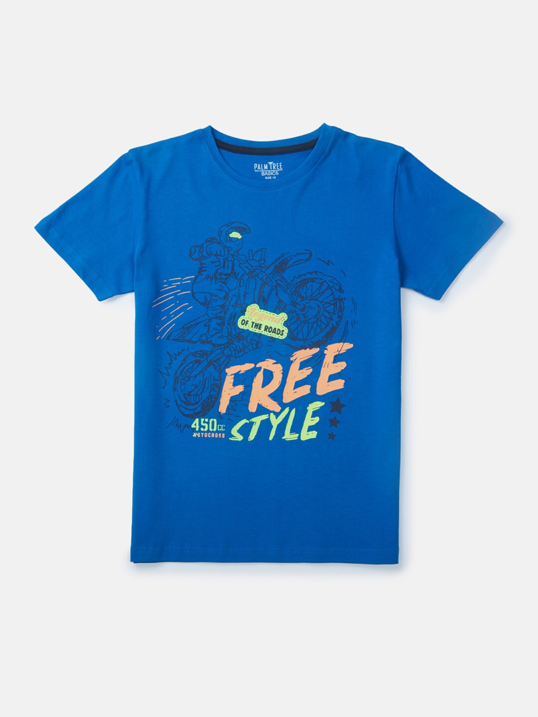 

Palm Tree Boys Blue Typography Printed T-shirt