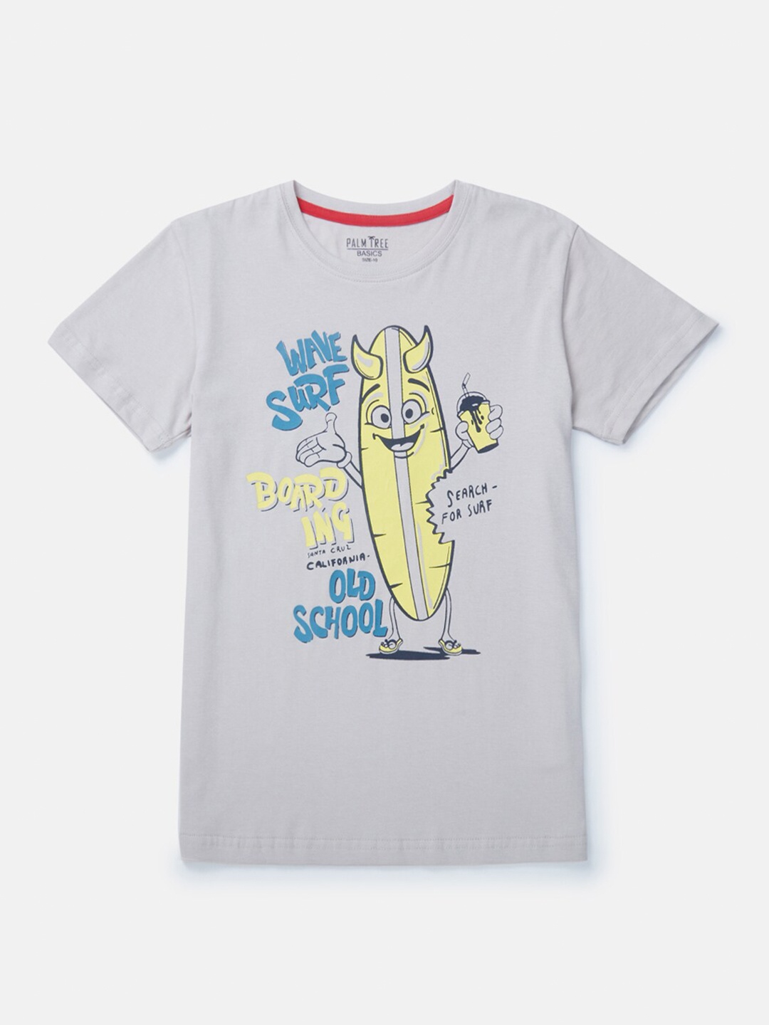 

Palm Tree Boys White Printed T-shirt