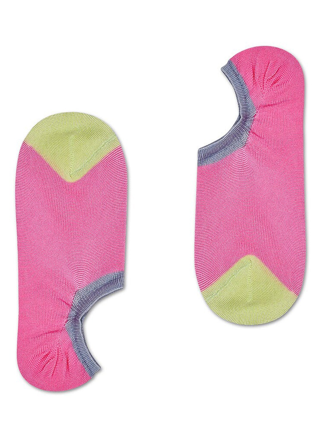 

Happy Socks Women Pink & Green Colour Blocked Shoe Liner Socks