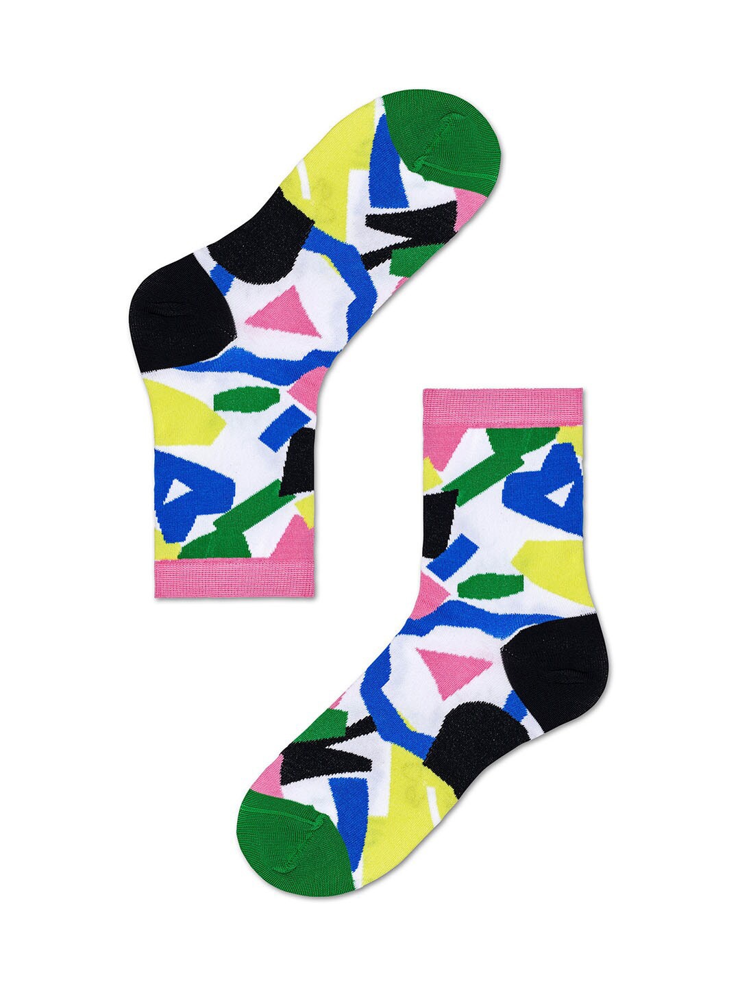 

Happy Socks Women Multicolored Colorblocked Cotton Above Ankle-Length Socks, Multi