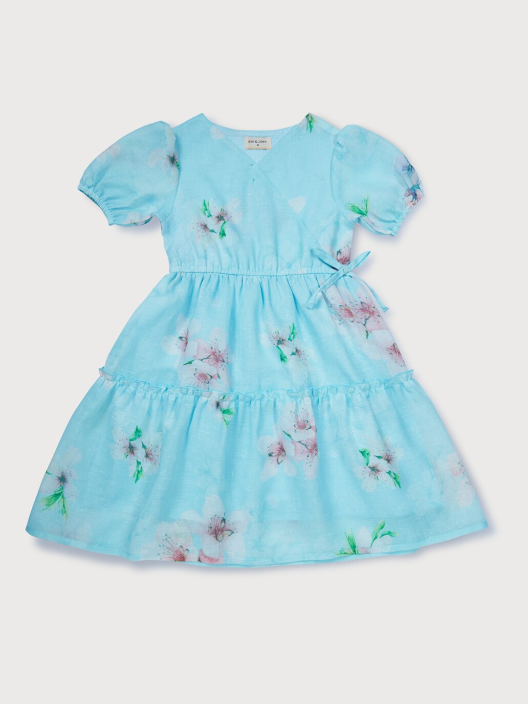 

Gini and Jony Girls Blue Floral Dress