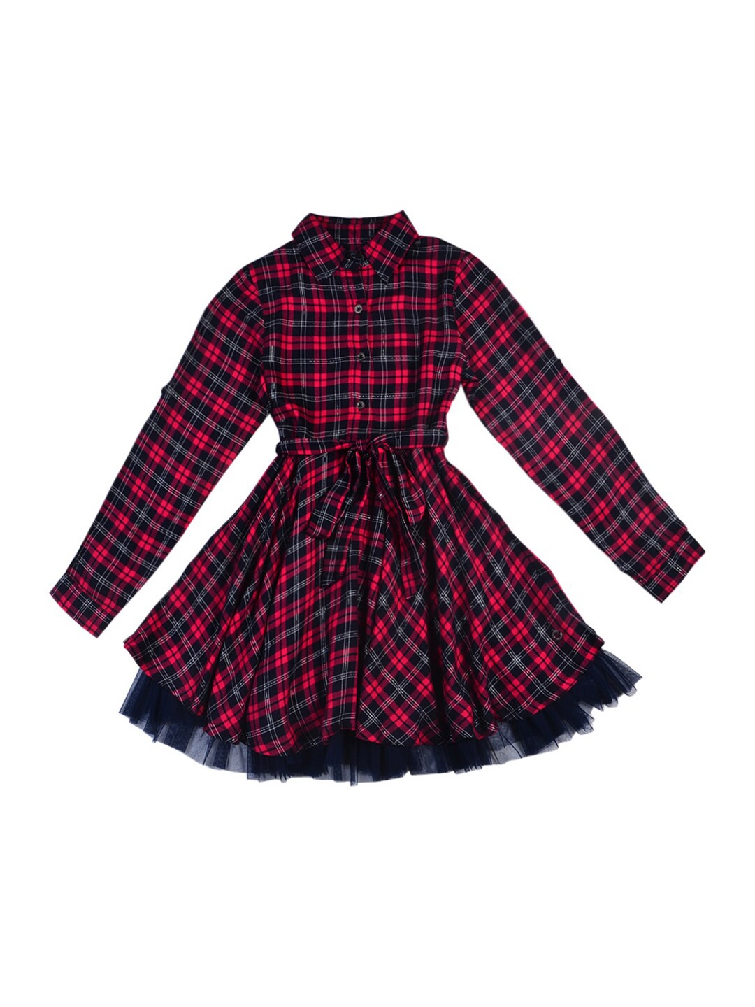 

Gini and Jony Girls Red Checked Dress