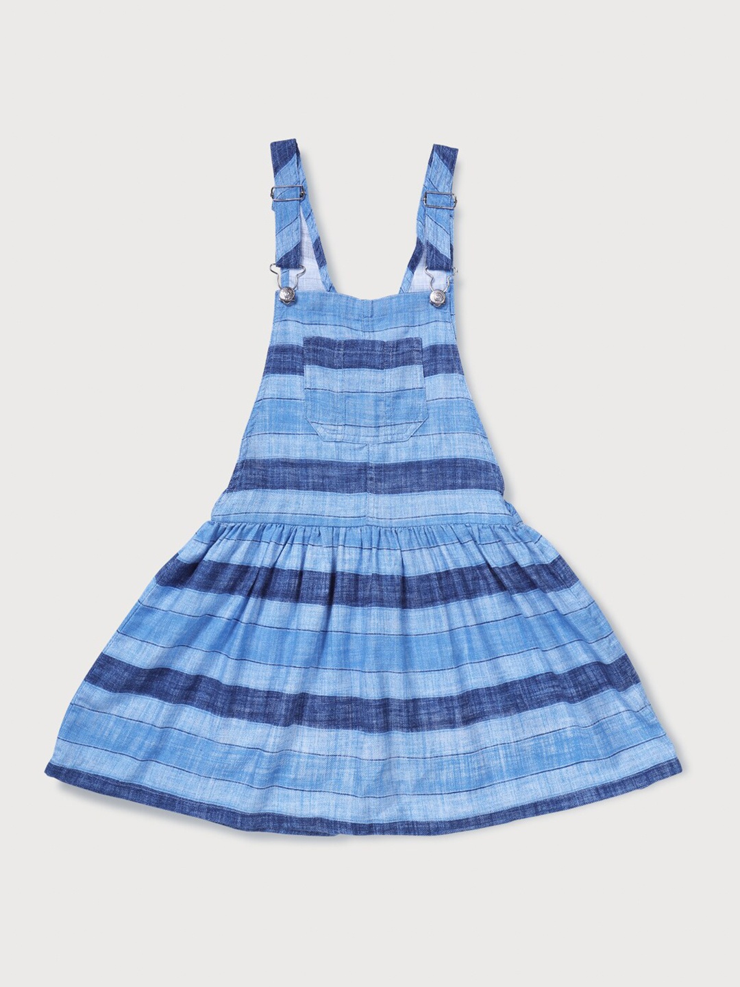 

Gini and Jony Girls Blue Striped Pinafore Dress