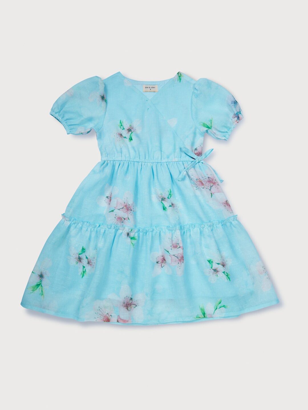 

Gini and Jony Girls Blue Floral Dress