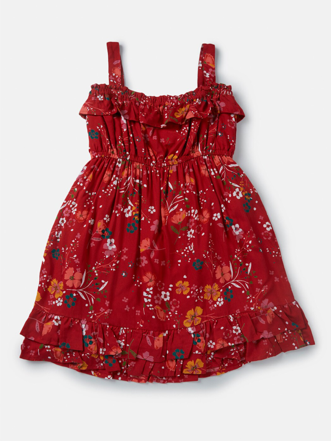 

Gini and Jony Girls Red Floral Dress