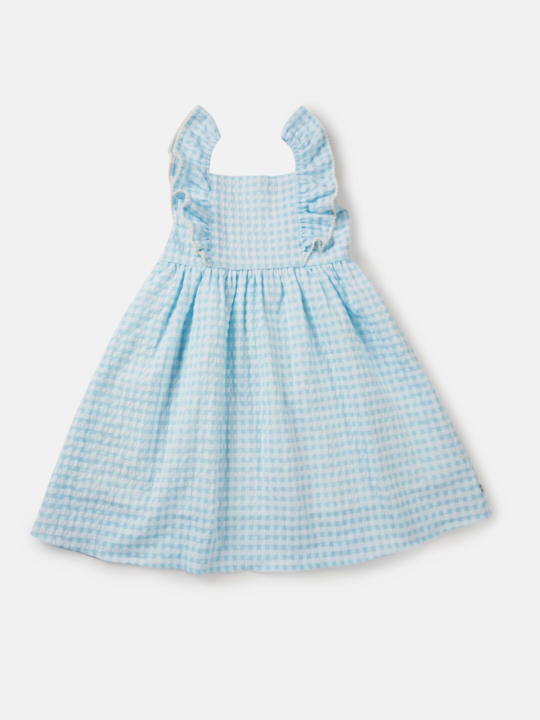 

Gini and Jony Girls Blue Checked A-Line Dress