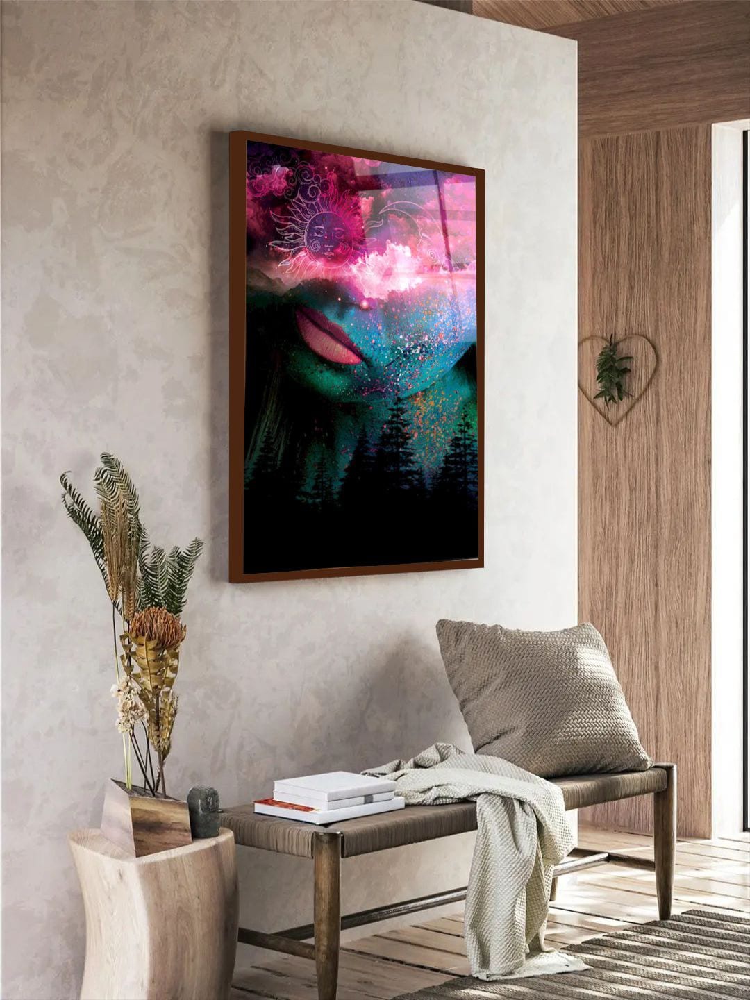 

The Art House Blue & Pink Abstract Painting Wall Art