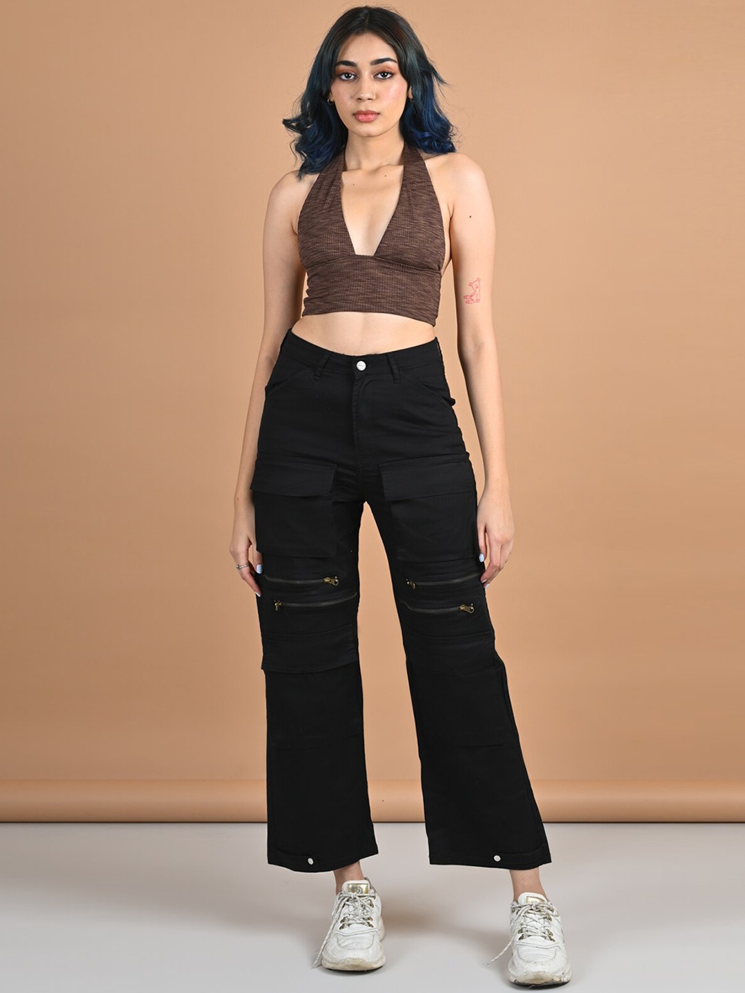 

FREAKINS Women Black Straight Fit High-Rise Jeans