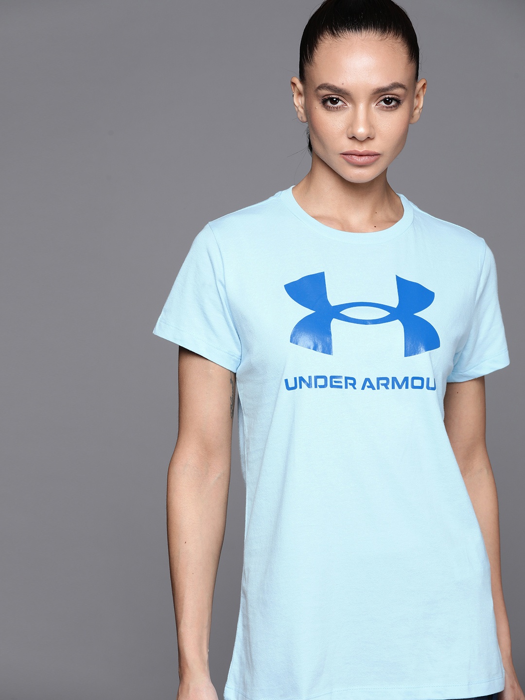 

UNDER ARMOUR Women Blue Live Live Sportstyle Graphic SSC