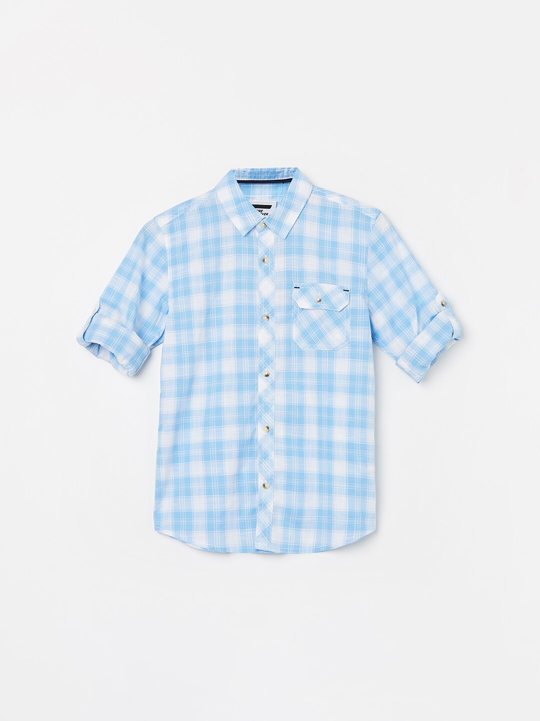 

Fame Forever by Lifestyle Boys Blue Tartan Checked Casual Shirt