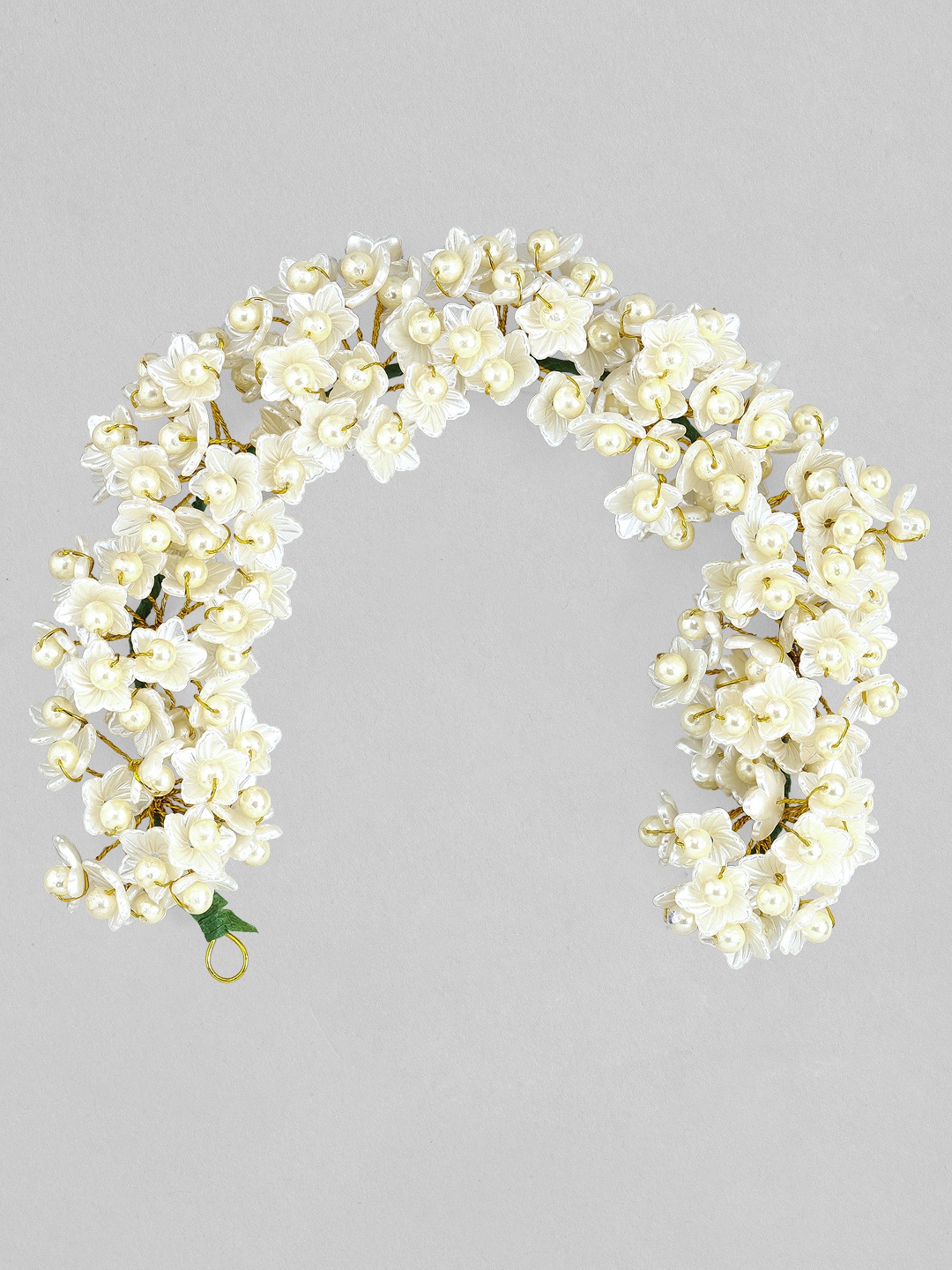 

Rubans Women White & Gold-Toned Hair Accessory