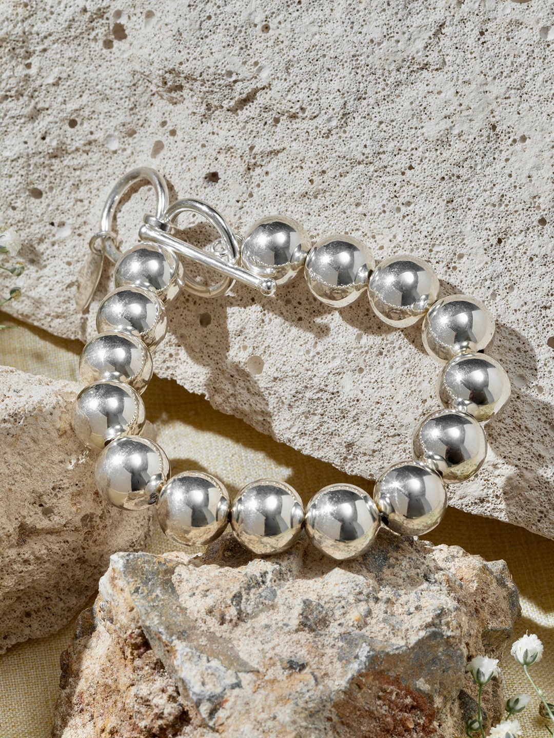

MNSH Silver-Toned Brass Wraparound Bracelet