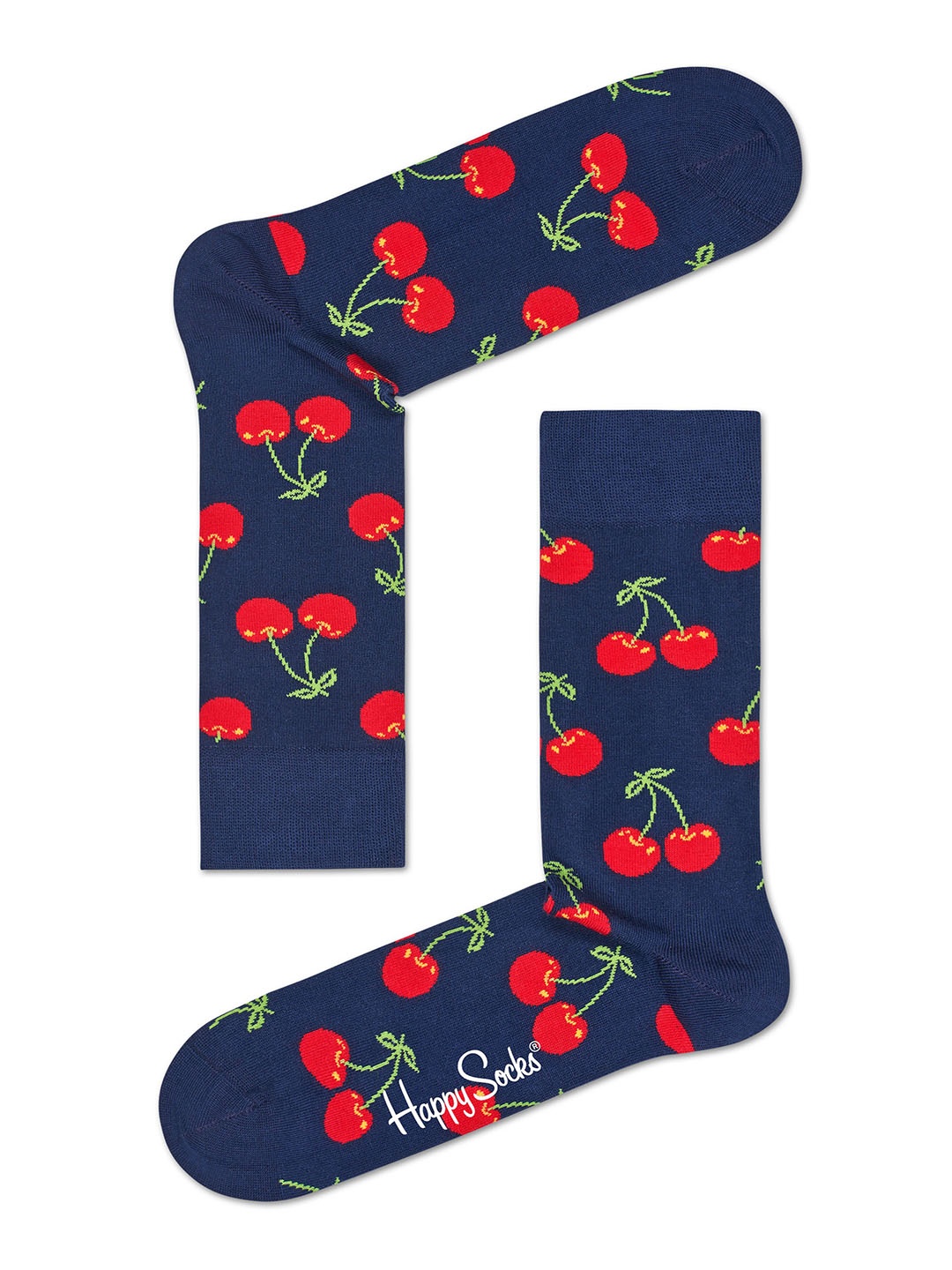 

Happy Socks Unisex Blue & Red Patterned Cotton Above Ankle-Length Socks