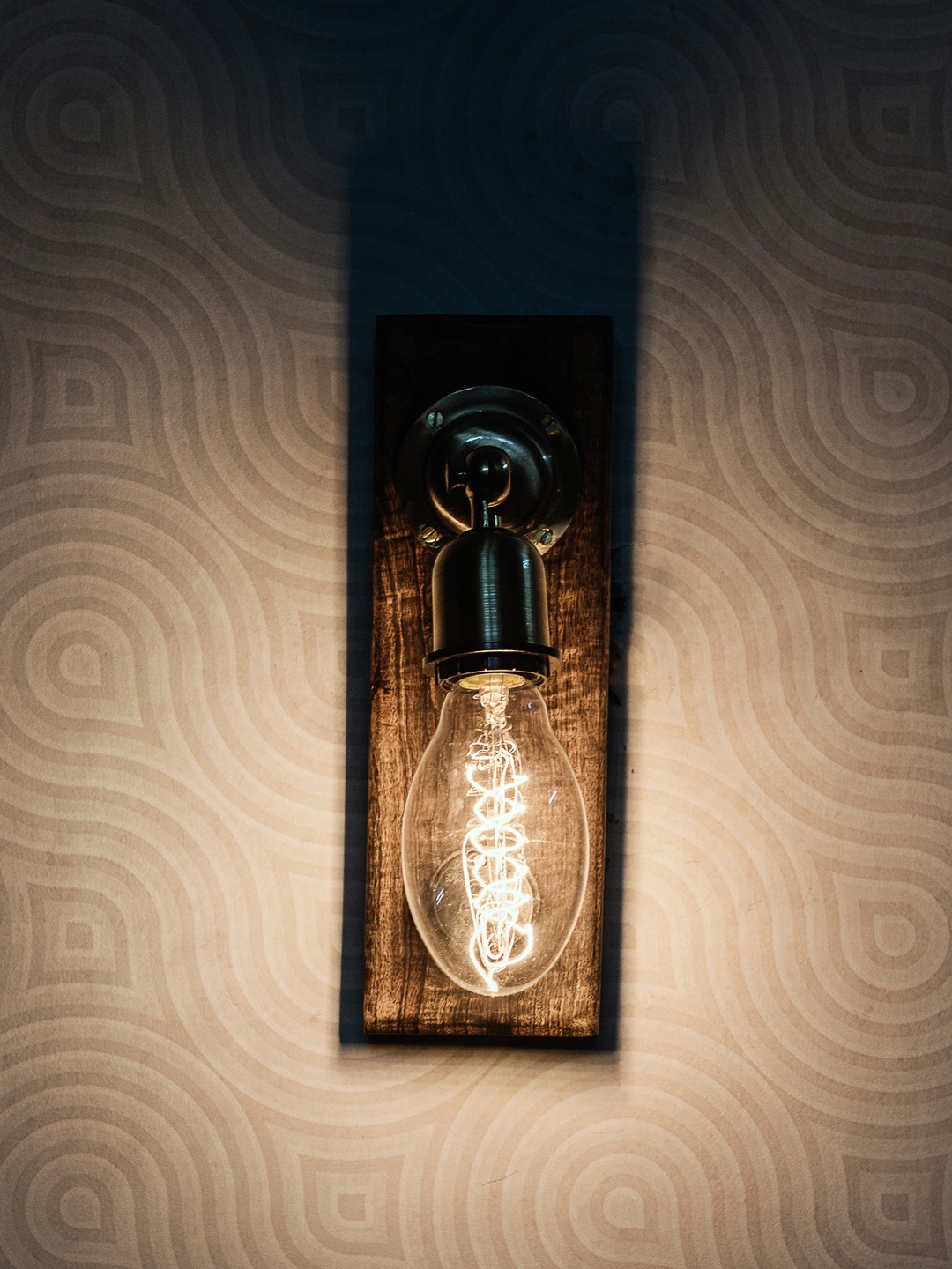 

Fos Lighting Brown Retro Switch Wall Sconce