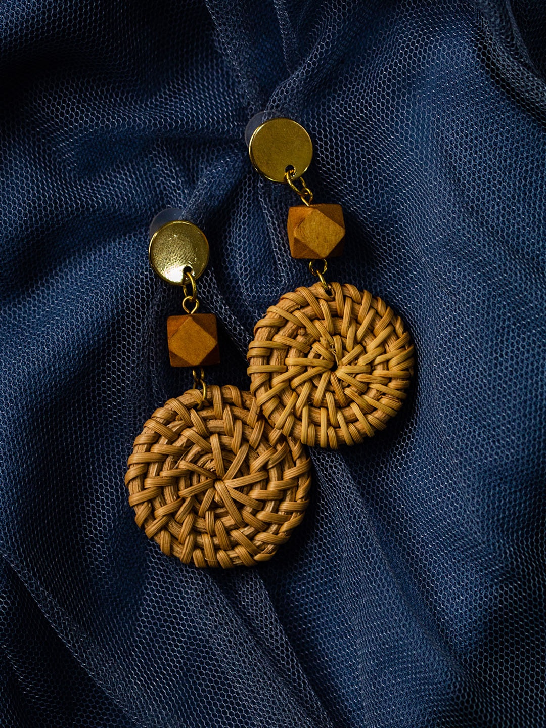 

Ishhaara Bamboo Drop Earrings, Brown