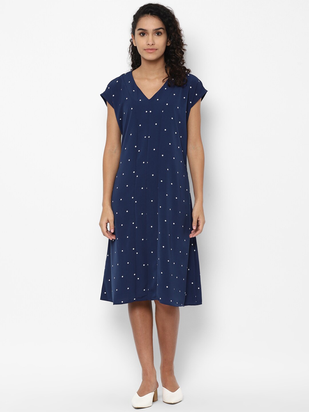 

Allen Solly Woman Navy Blue A-Line Dress