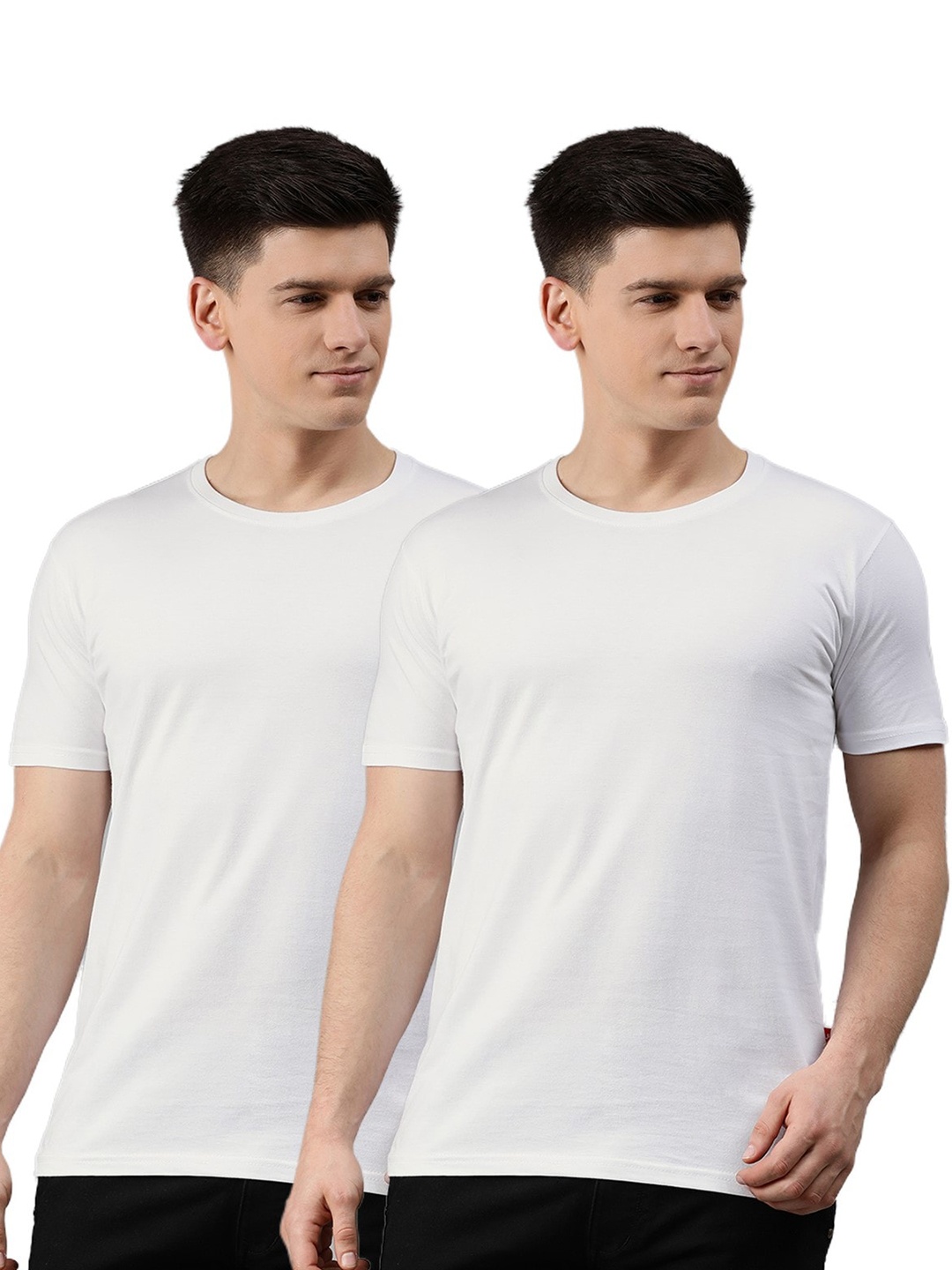 

UNSULLY Men White Set Of 2 Dri-FIT T-shirt