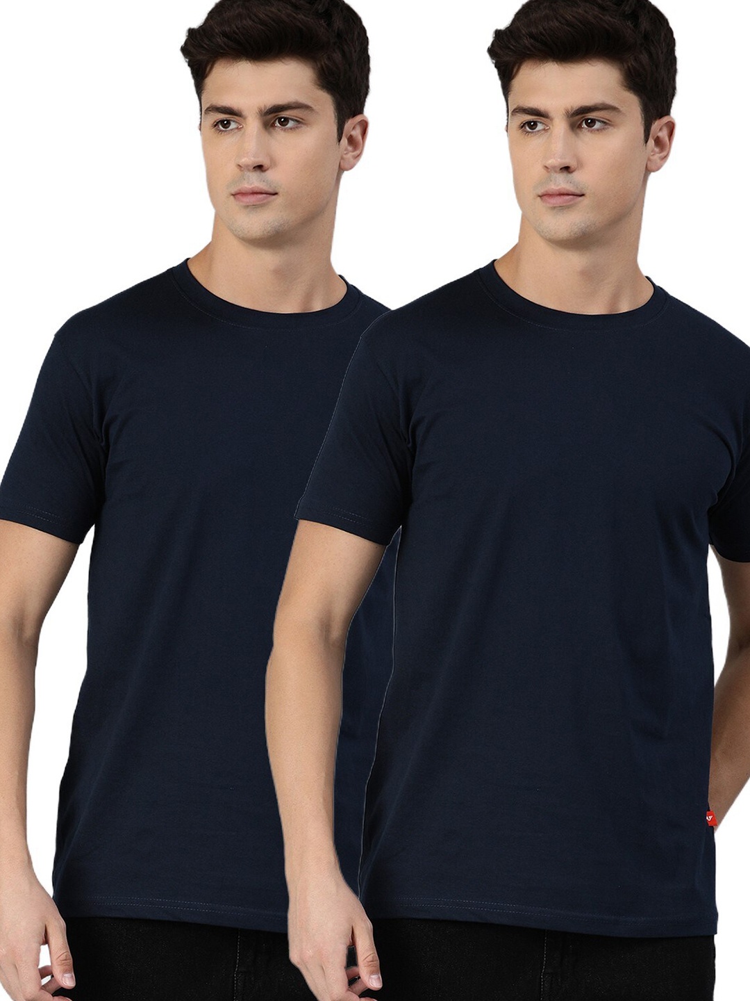

UNSULLY Men Navy Blue Set Of 2 Dri-FIT T-shirt