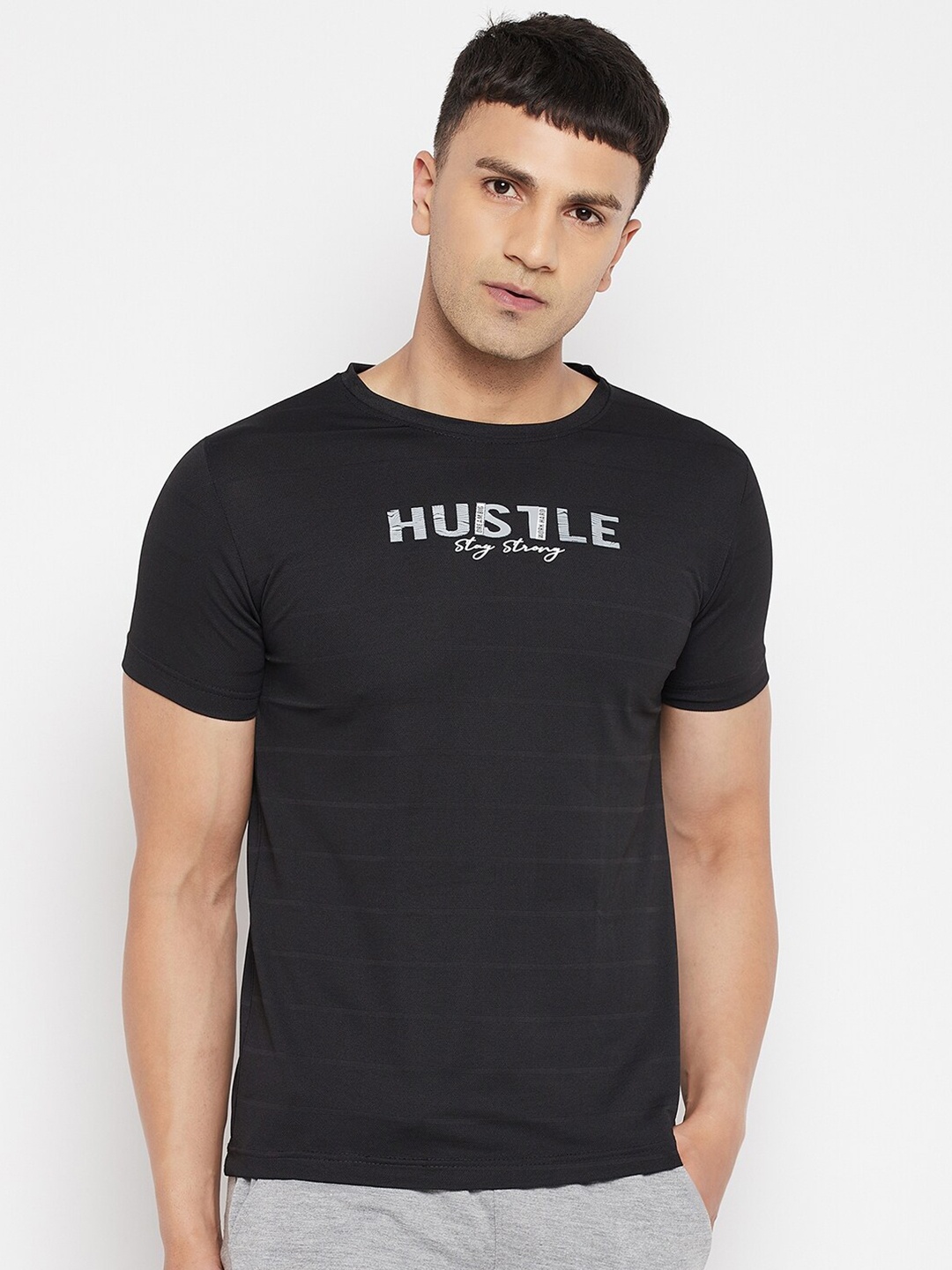 

FirstKrush Men Black Typography Printed T-shirt