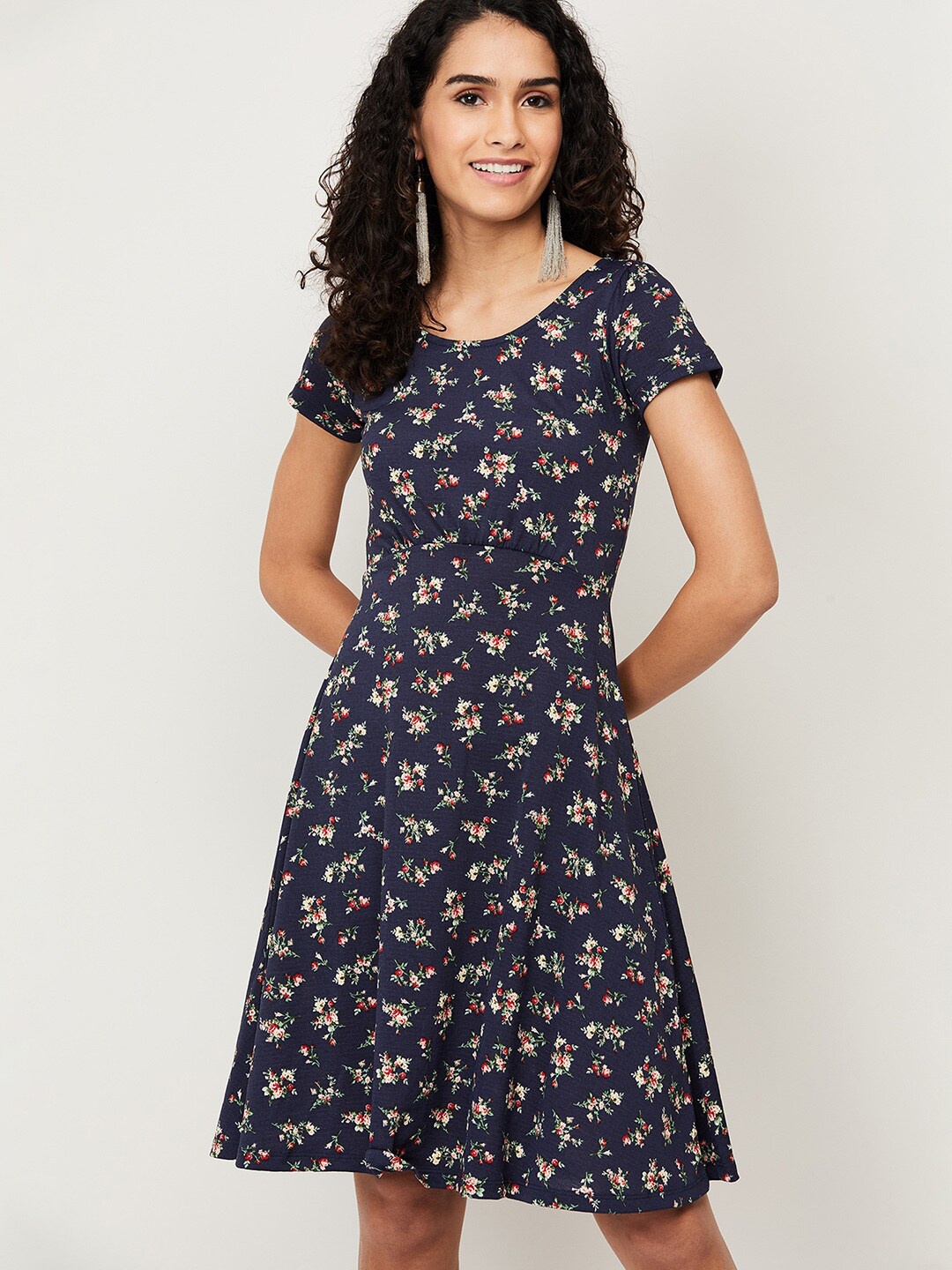 

CODE by Lifestyle Women Navy Blue Floral Dress