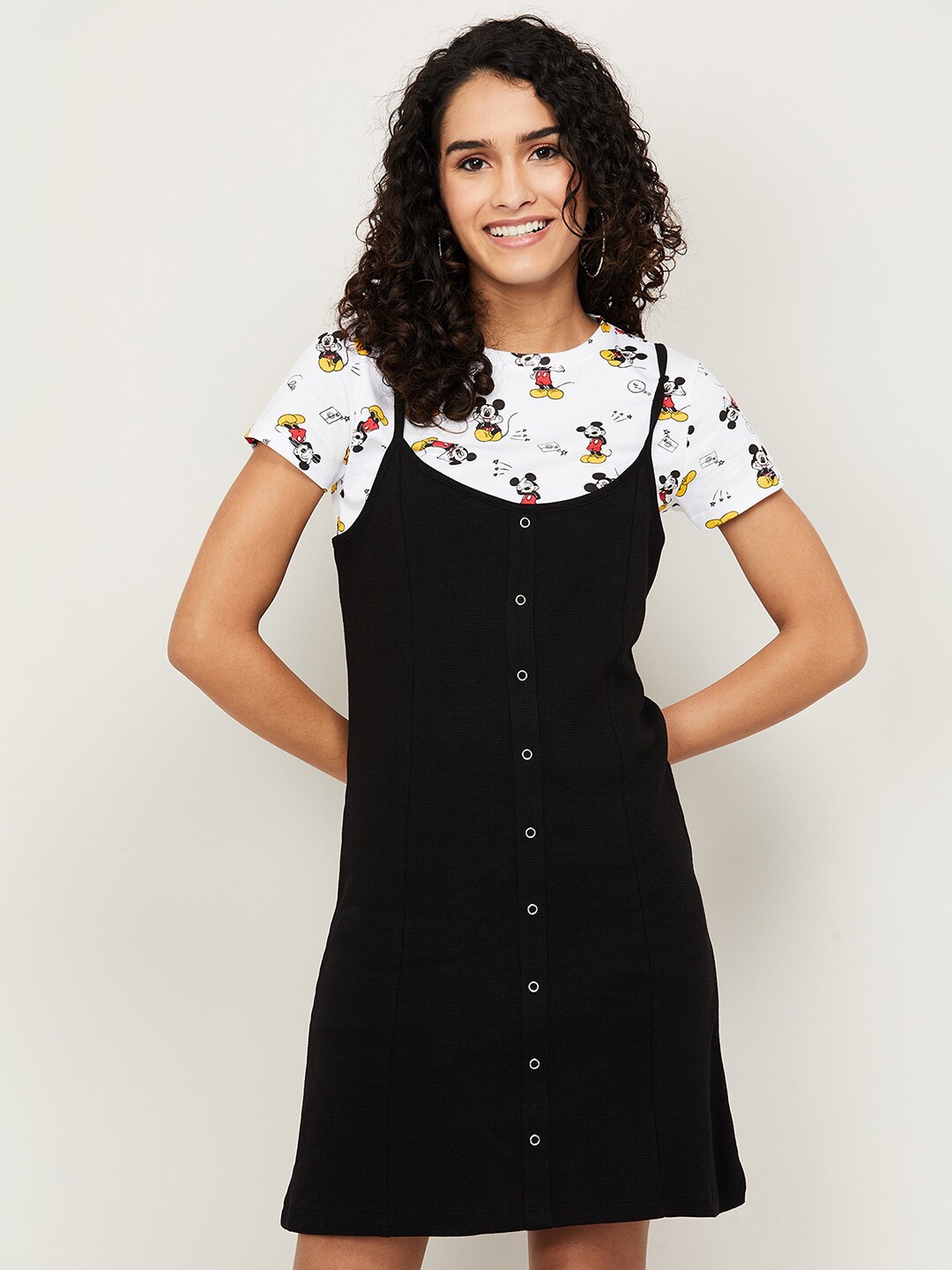 

Ginger by Lifestyle Women Black Pinafore Dress