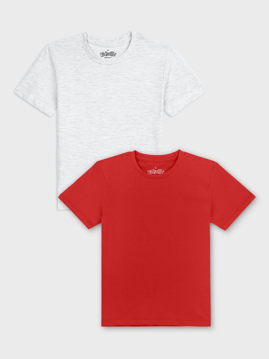 

Kids Ville Boys White & Red Set Of 2 T-shirt