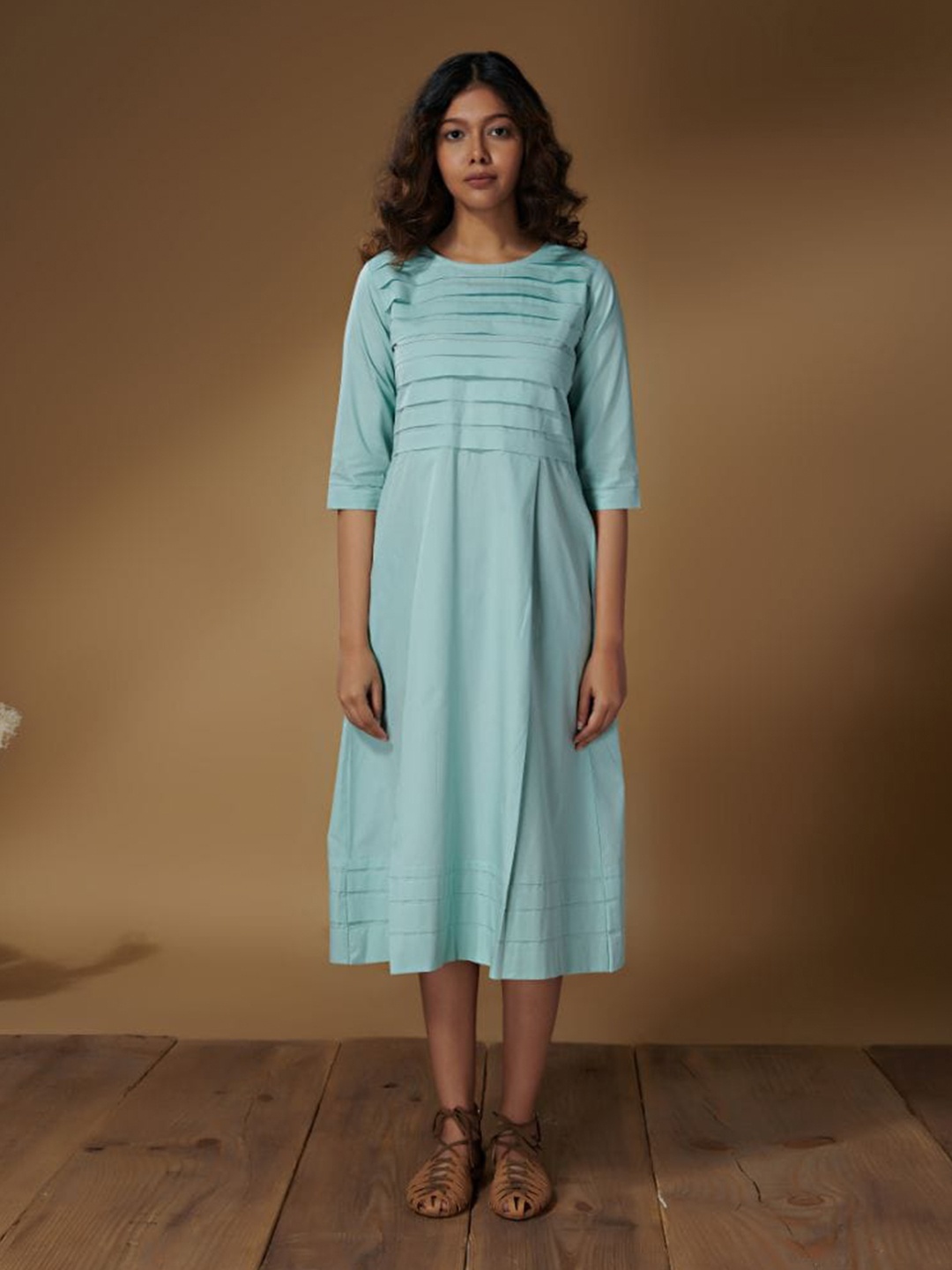 

the kaatn trail Blue A-Line Midi Dress