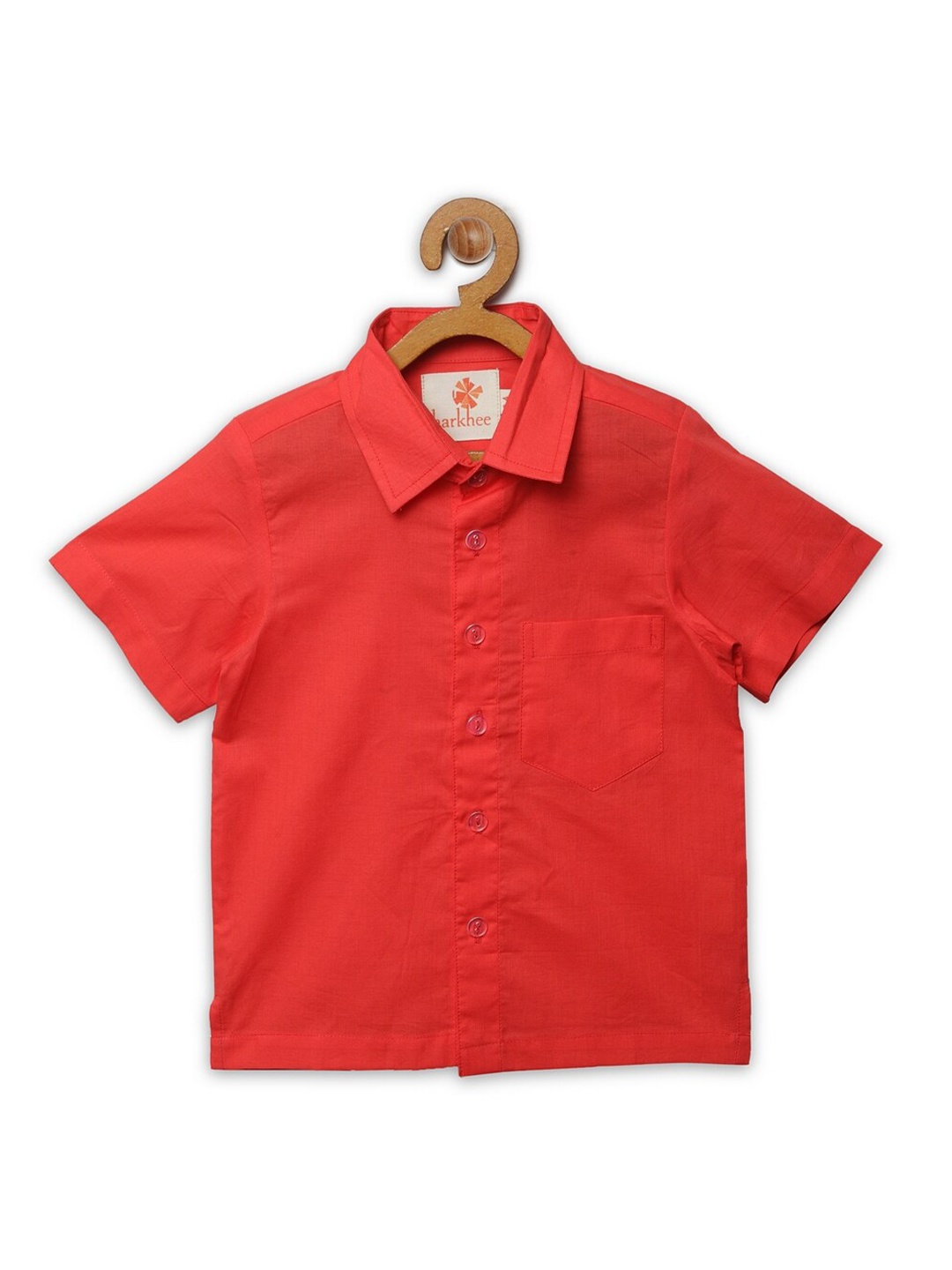 

charkhee Boys Red Comfort Casual Shirt