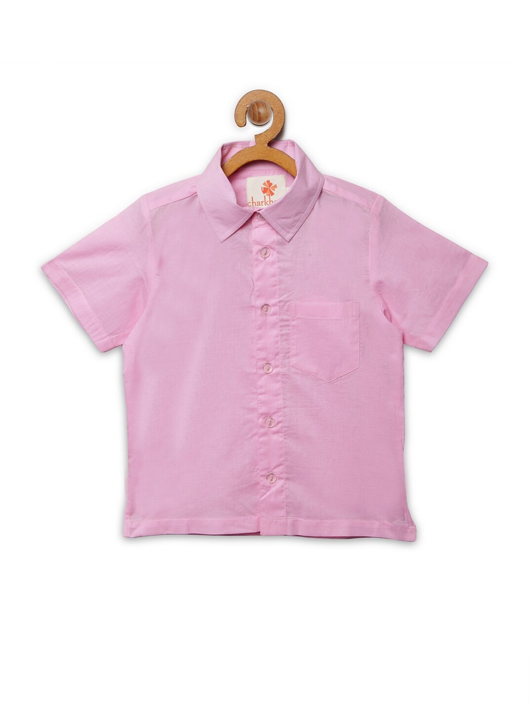 

charkhee Boys Pink Comfort Casual Shirt