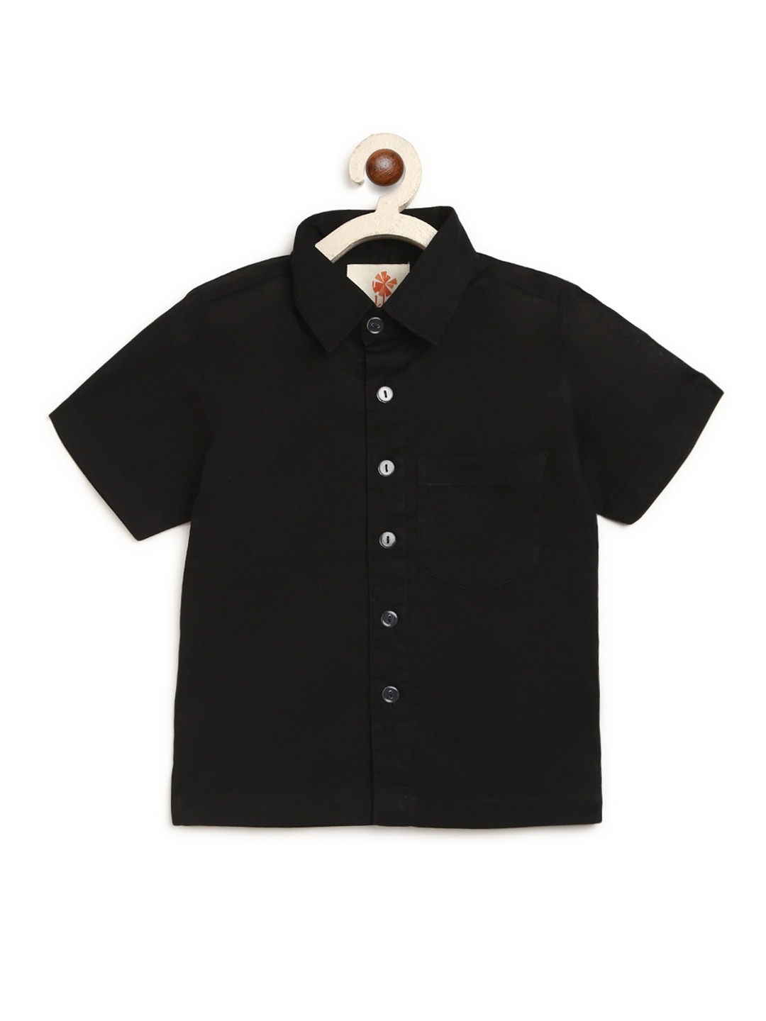 

charkhee Boys Black Comfort Casual Shirt