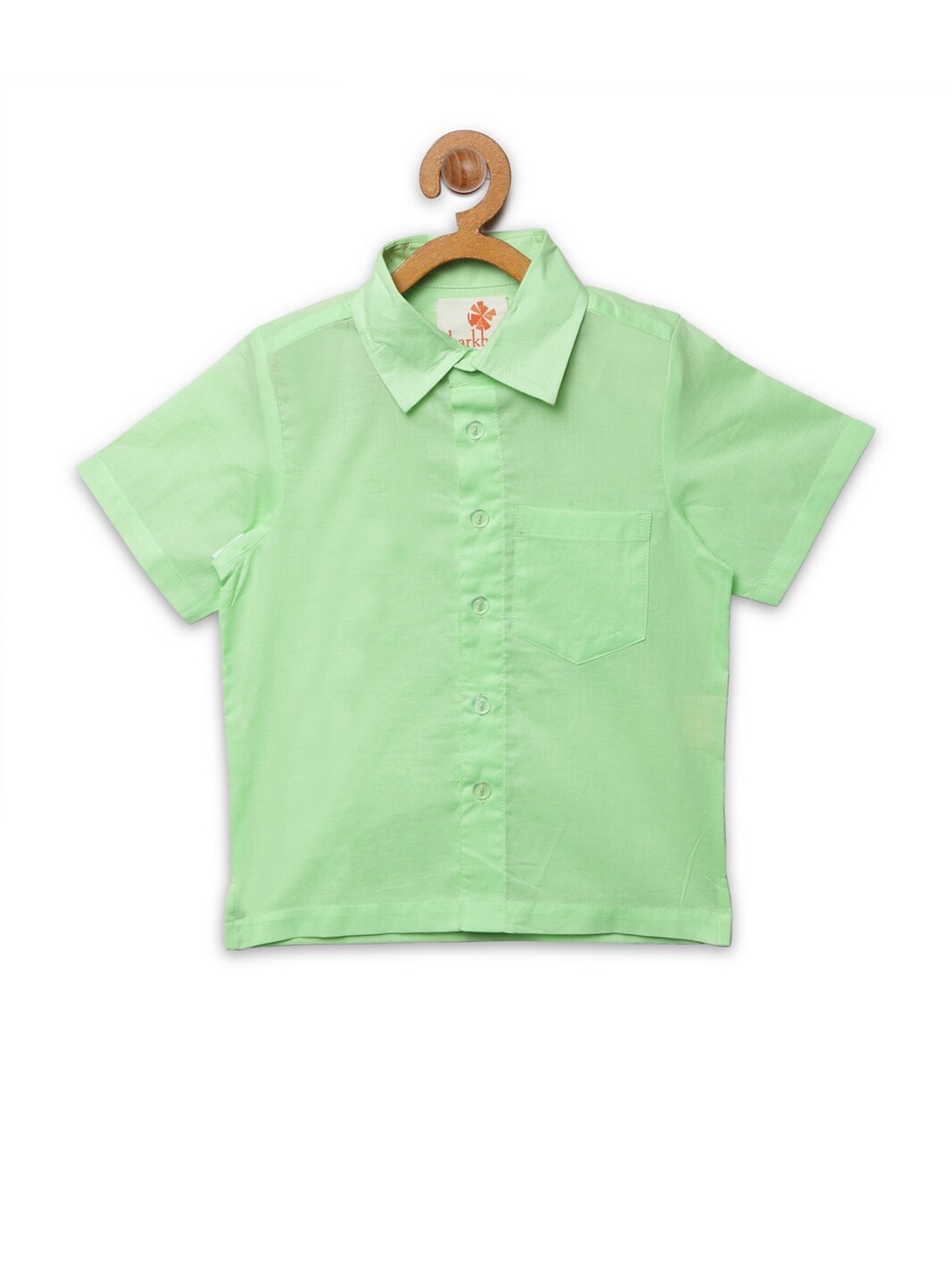 

charkhee Boys Green Comfort Casual Shirt