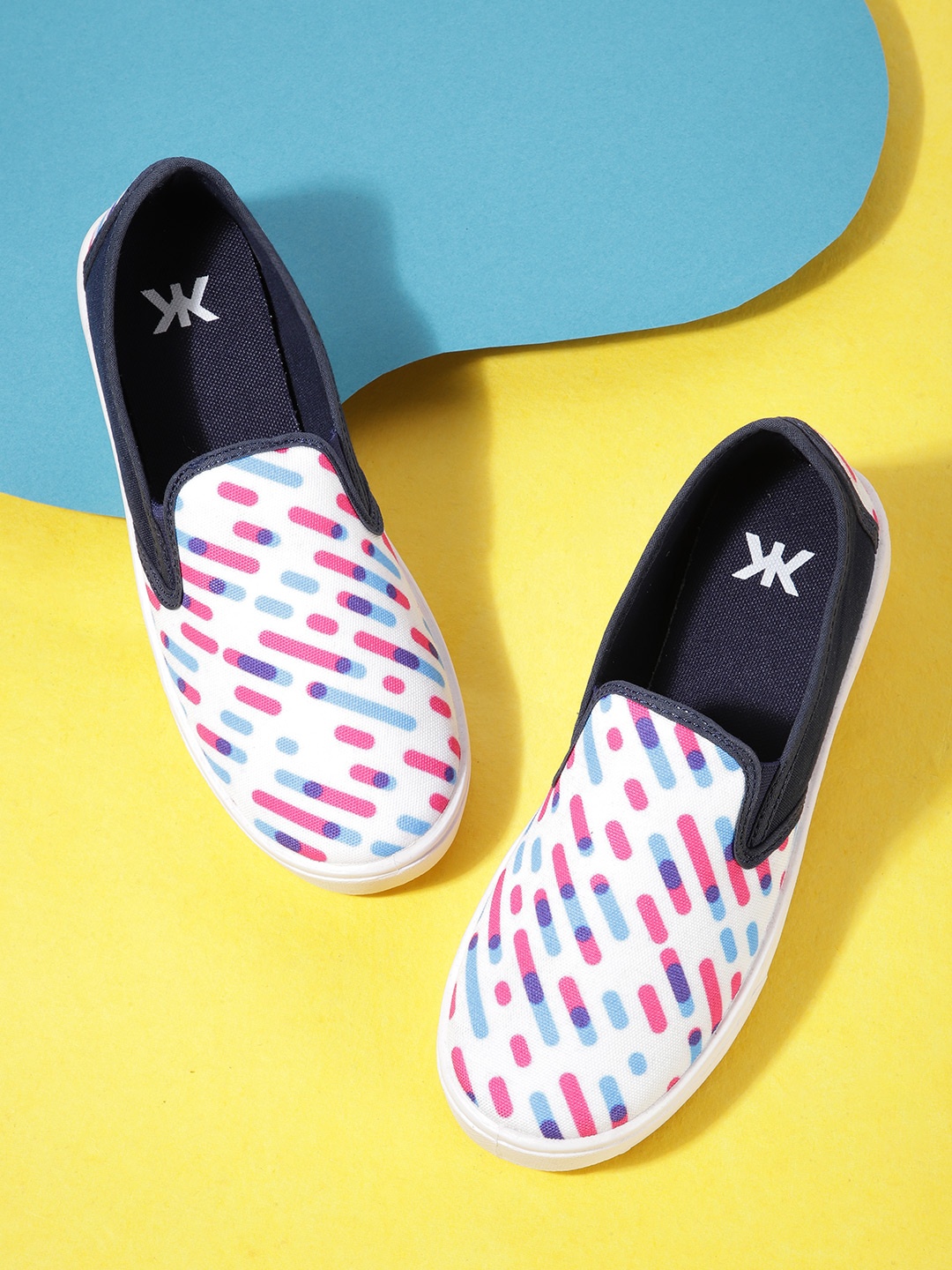 

Kook N Keech Women Printed Slip-On Sneakers, White