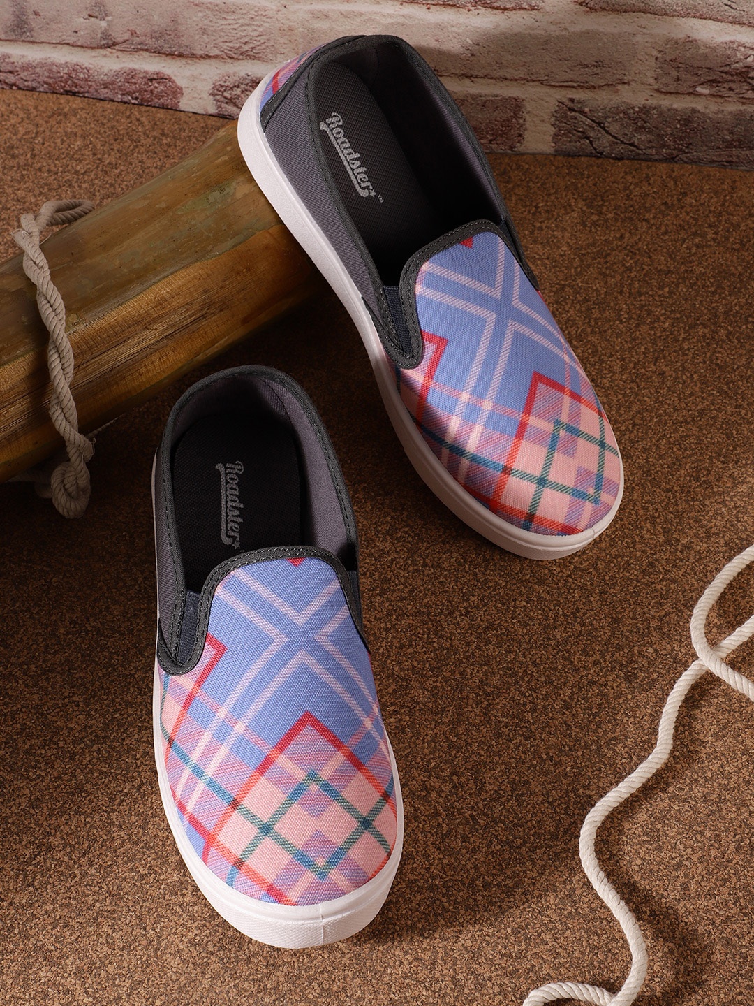 

Roadster Women Printed Slip-On Sneakers, Multi