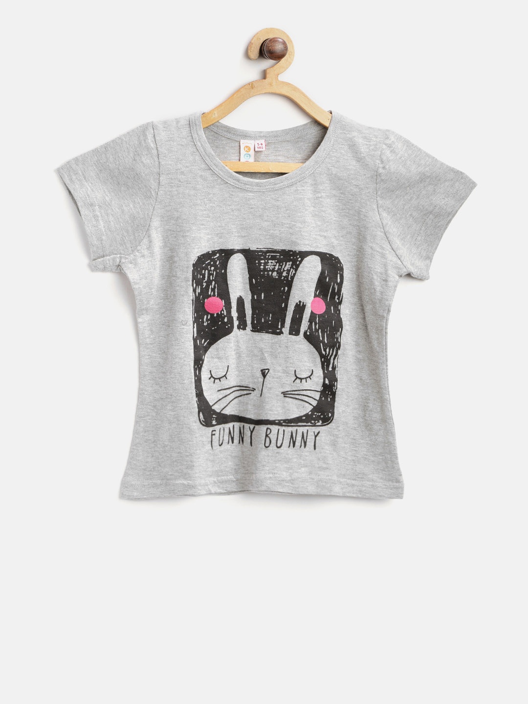 

Kids On Board Girls Grey Printed Top