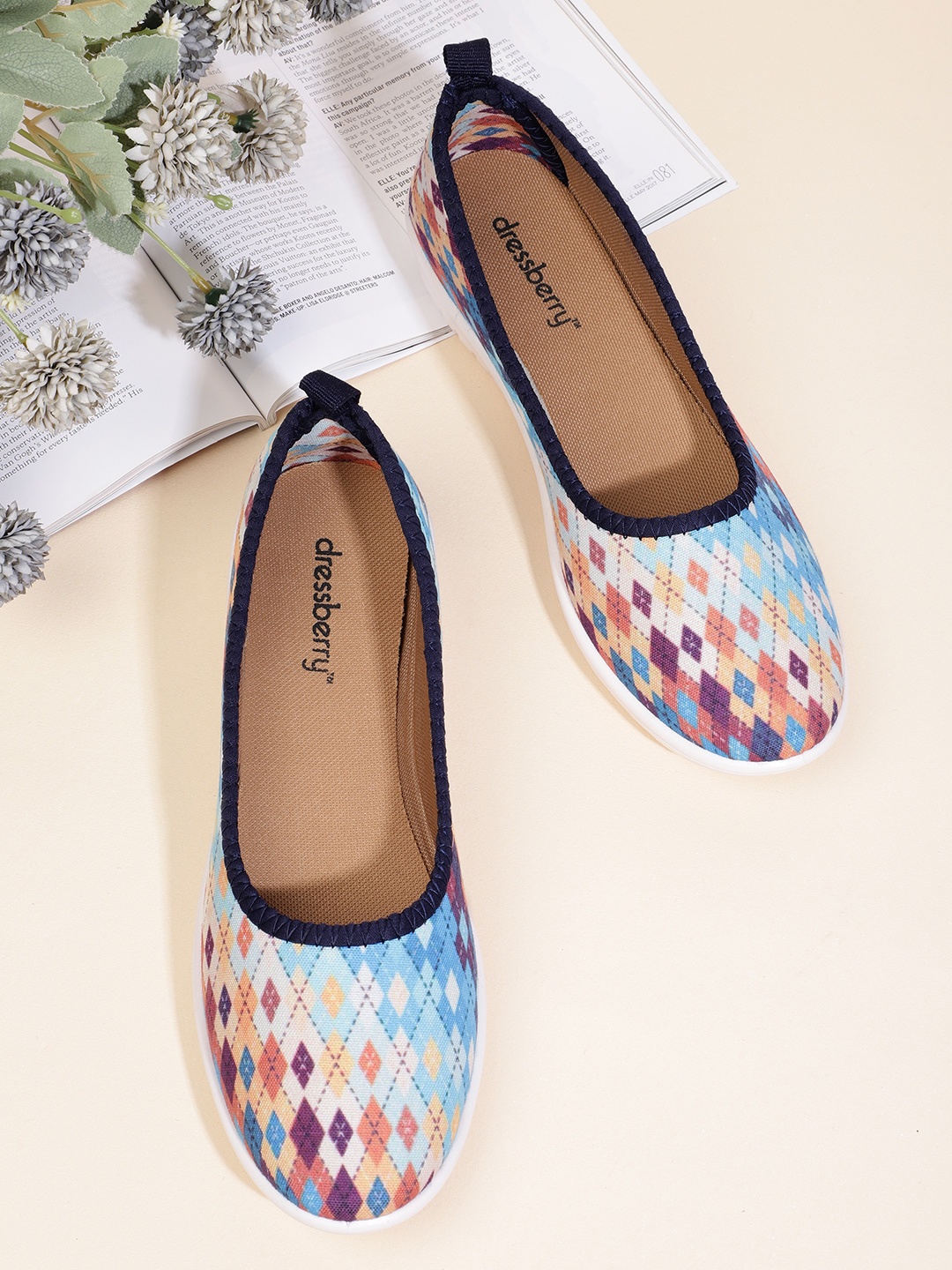 

DressBerry Women Printed Ballerinas, Multi